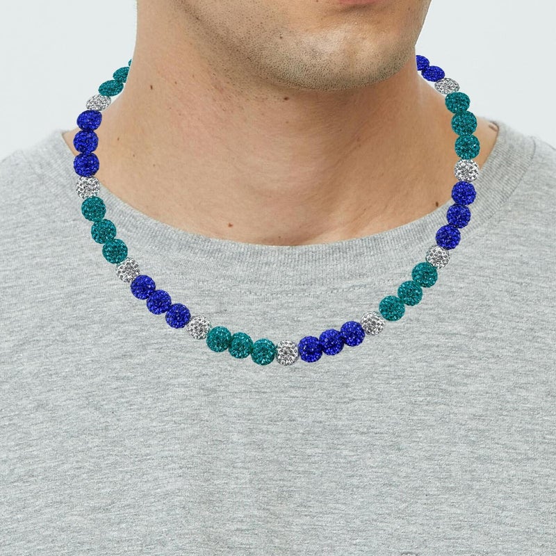 SUPBOMM Baseball Ice Necklace, Bling Beaded Necklaces, Drip Chain, League Team Colors Gifts for Men - Image 5